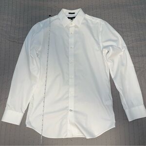 White Banana Republic Grant Slim Fit Long Sleeve Dress Shirt